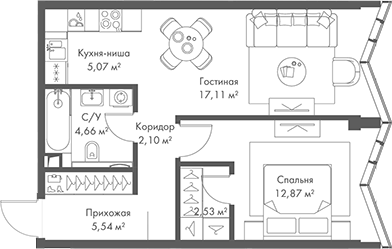 2-комн. МИРА