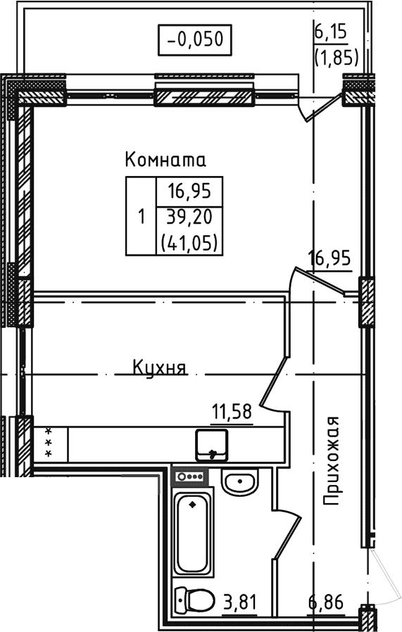 1-комн. Зеленый город