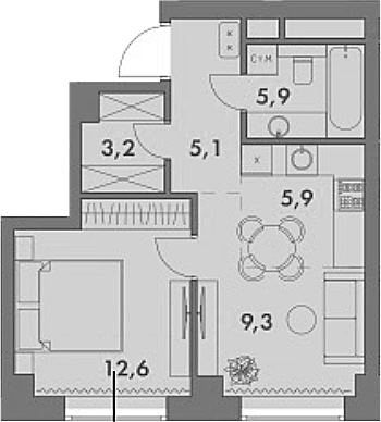 2-комн. Родина Парк