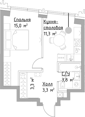 1-комн. Левел Павелецкая Сити