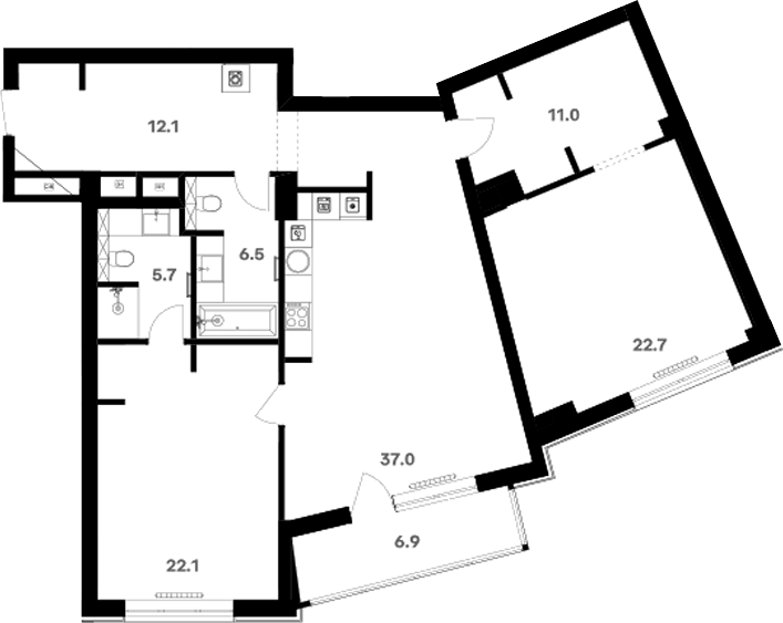 Свободная планировка RIVER HOUSE Щелково