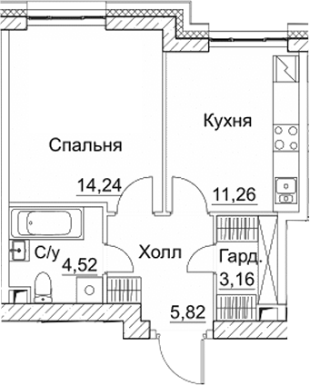1-комн. СЕЗАР СИТИ