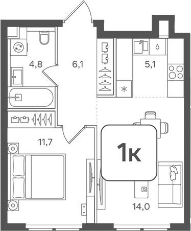 2-комн. НАЗАРЕ