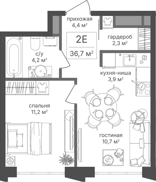 2-комн. Михалковский