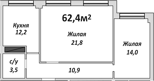 2-комн. Европейский