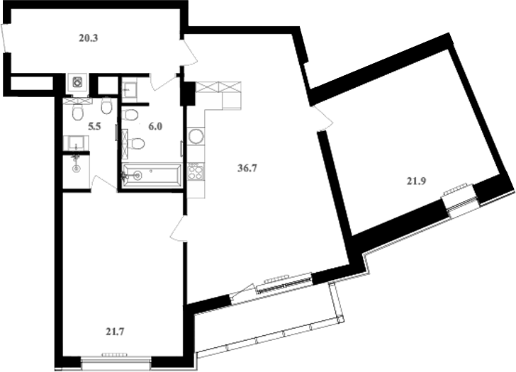 Свободная планировка RIVER HOUSE Щелково