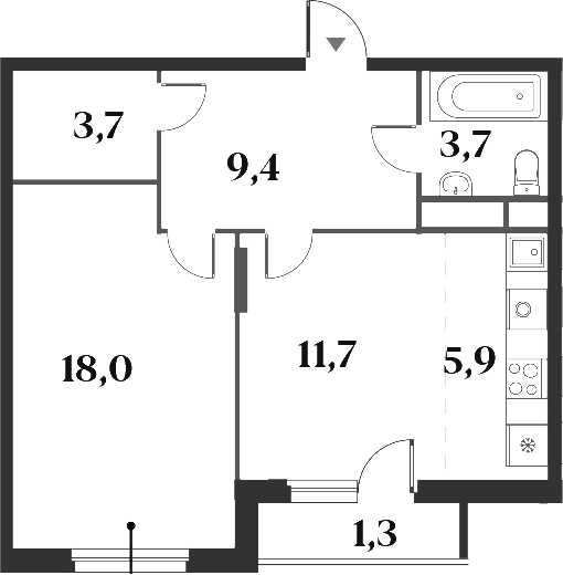 2-комн. Миниполис 8 Кленов