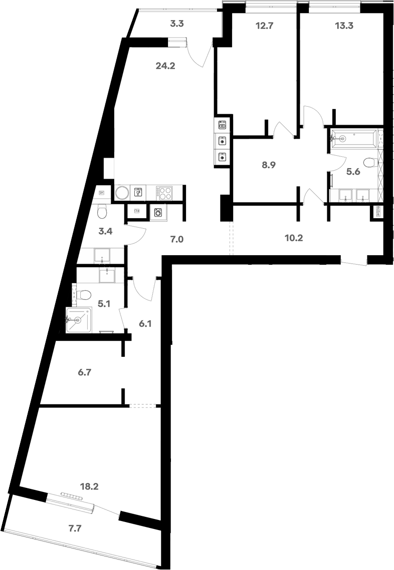 Студия, 126 м², 13/20 этаж, ЖК «RIVER HOUSE Щелково»
