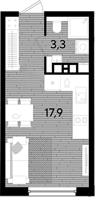 Студия квартира, 21.2 м² в ЖК DОГМА ПАРК — фото 2