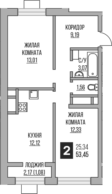2-комн. Гранель Пехра