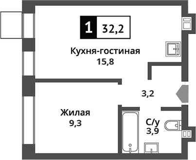2-комн. Никольский квартал Отрада