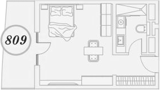 Студия квартира, 30.8 м² в ЖК ГК Сан Гарден Хотел&СПА — фото 2