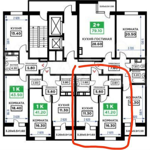 Продается 1-комн. квартира, 40 м² — фото 3