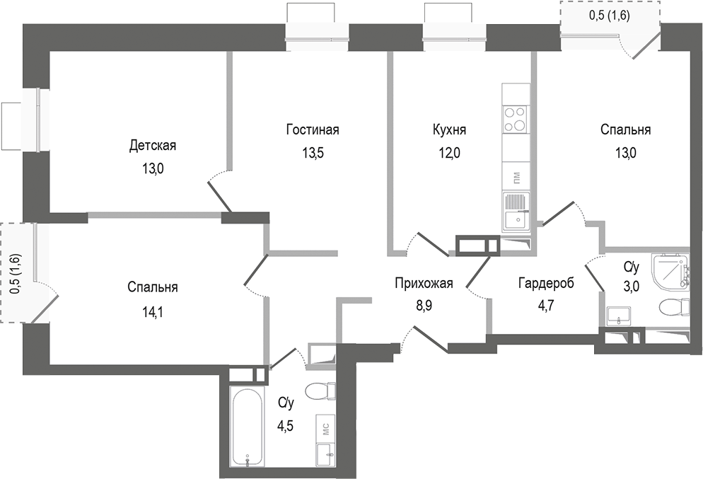 4-комн. Киноквартал