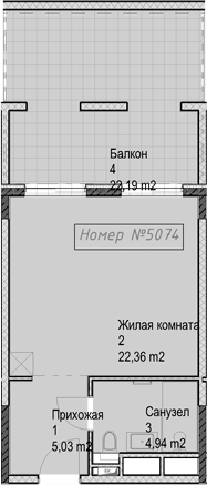Студия квартира, 32.3 м² в ЖК Гостиничный комплекс Николай 1 — фото 2