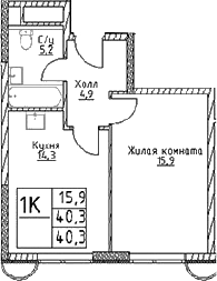 1-комн. Наметкин Тауэр