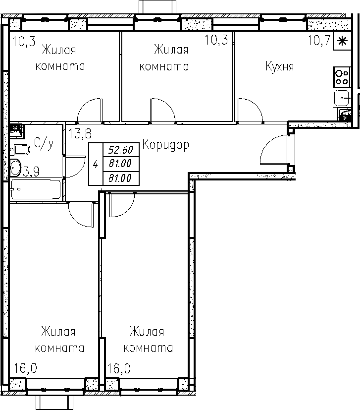 4-комн. Ступино
