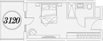 Студия, 30.8 м², 3/9 этаж, ЖК «ГК Сан Гарден Хотел&СПА»