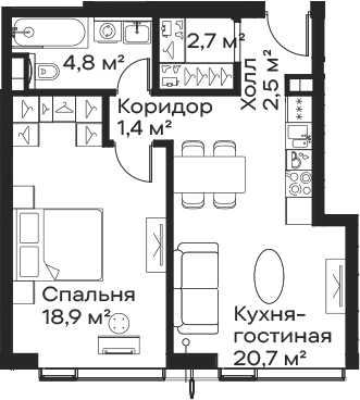 2-комн. Сити Бэй