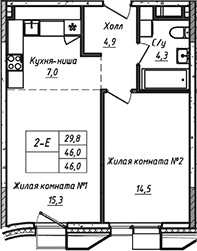 2-комн. УНО.Соколиная гора