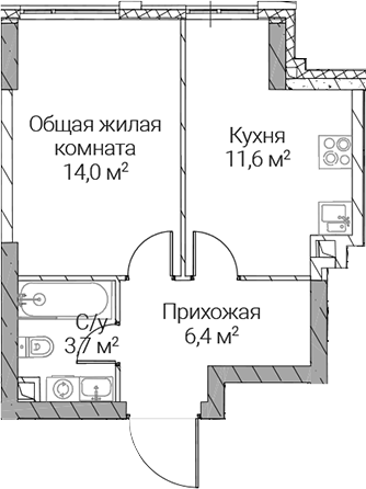 1-комн. СЕЗАР СИЛИКА