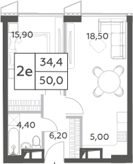 2-комн. Will Towers