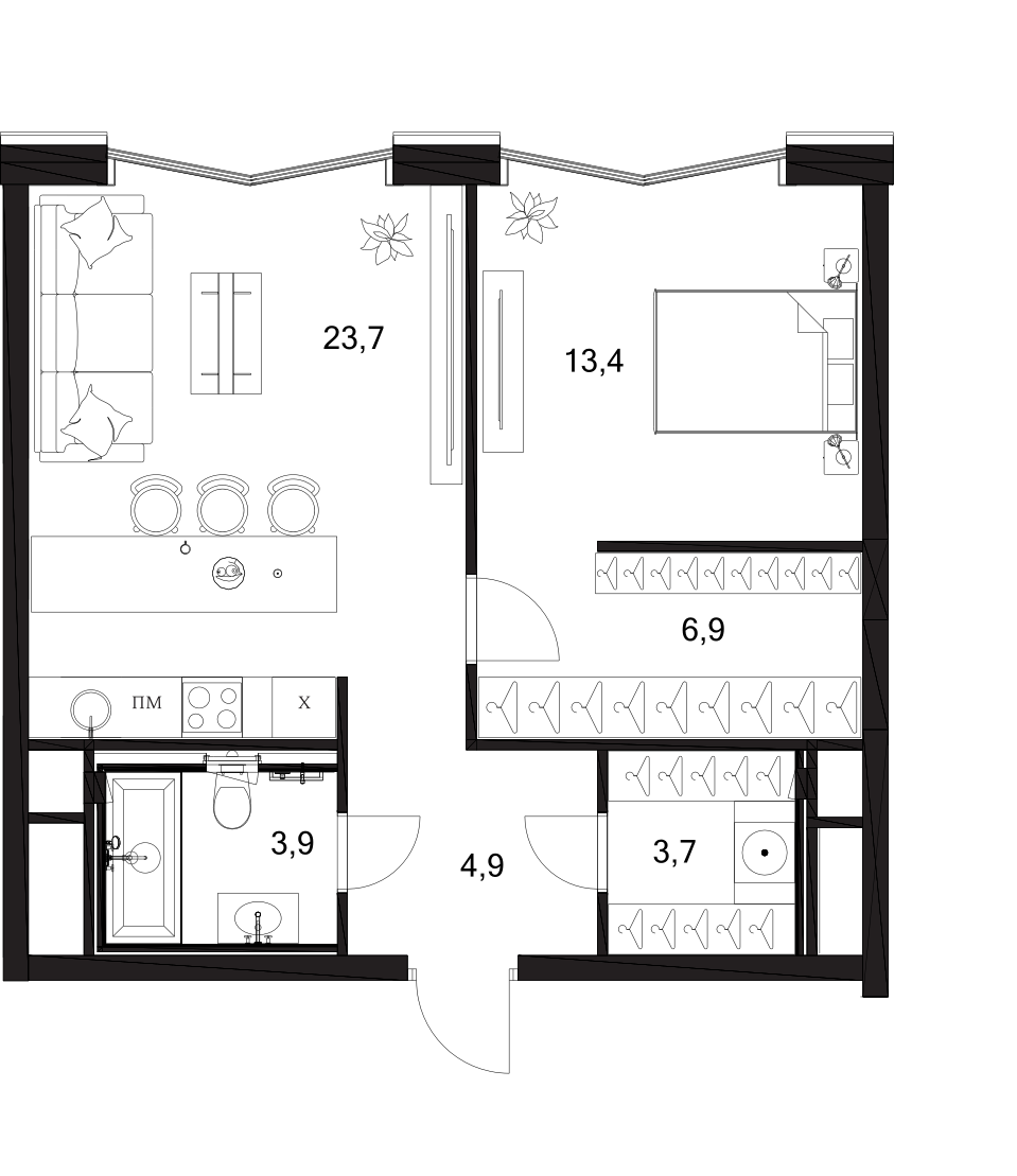 2-комн. A. Residence