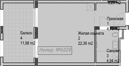 Студия квартира, 32 м² в ЖК Гостиничный комплекс Николай 1 — фото 2