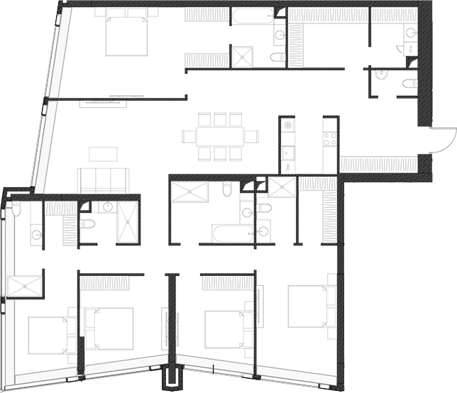 Студия, 218.49 м², 60/85 этаж, ЖК «Дом Дау»