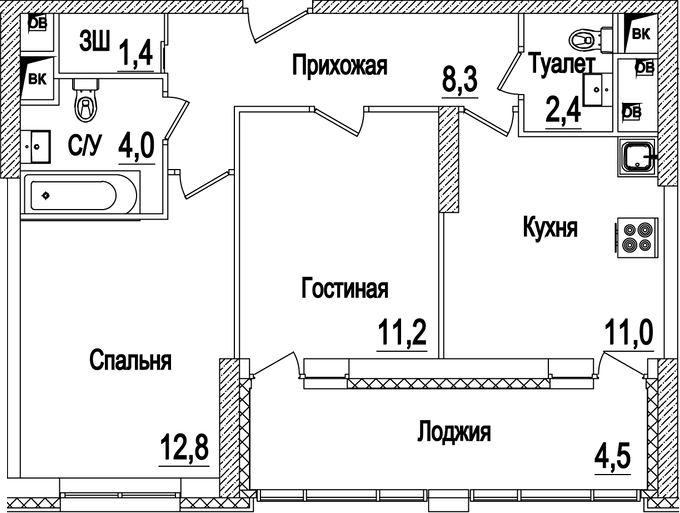 2-комн. Рассказово