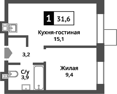 2-комн. Никольский квартал Отрада