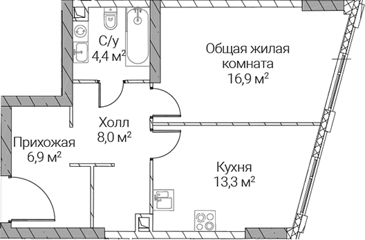 1-комн. СЕЗАР СИЛИКА