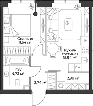 2-комн. Гранд Фили