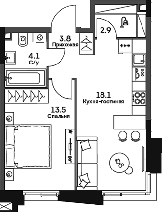 2-комн. ТВЕЛВ