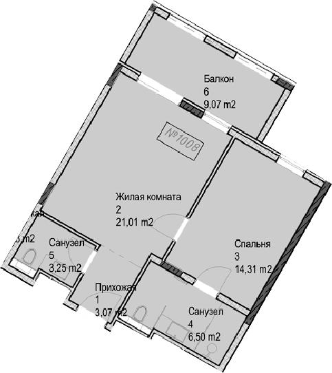2-комн. квартира, 48.1 м² в ЖК Гостиничный комплекс Николай 1 — фото 2