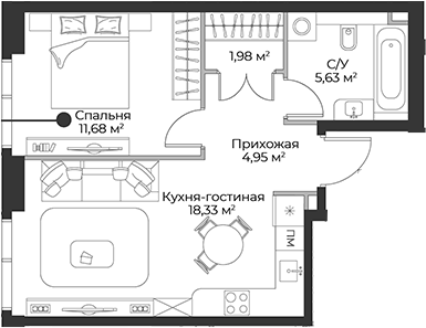 2-комн. Гранд Фили