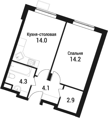 1-комн. Дом в Малаховке