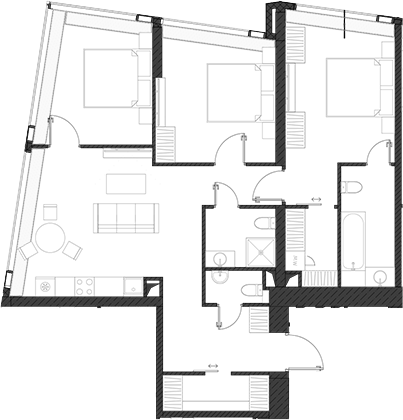 Студия, 100.59 м², 8/85 этаж, ЖК «Дом Дау»