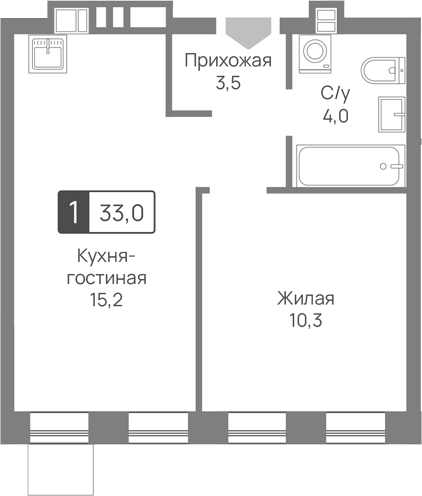 2-комн. Лесная Отрада