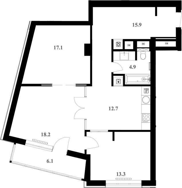 Свободная планировка RIVER HOUSE Щелково