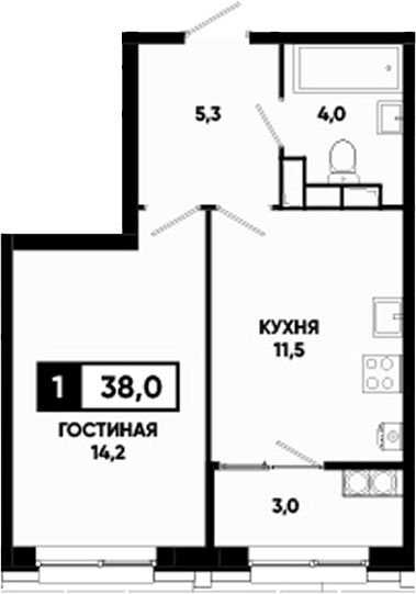 1-комн. Основа. ГК ЮгСтройИнвест. Ставропольский край