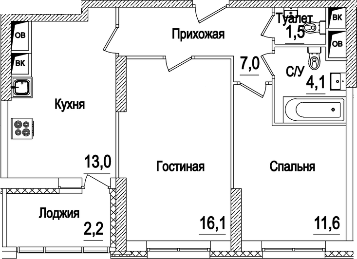2-комн. Рассказово