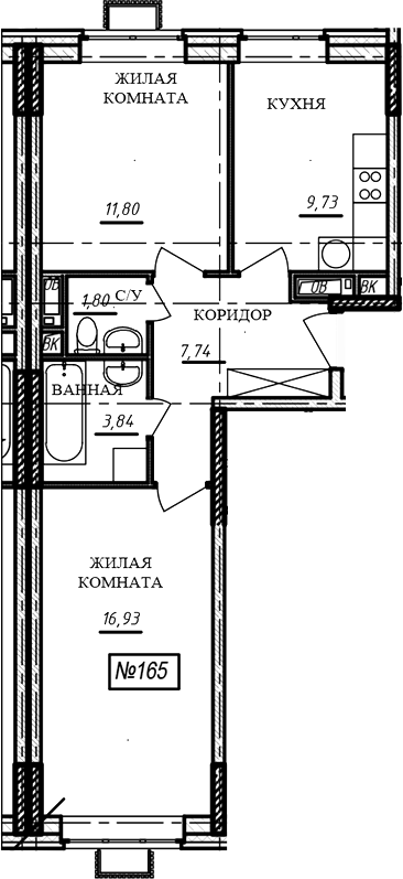2-комн. Краснофлотский