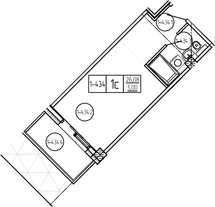 Студия квартира, 27.11 м² в ЖК Лучи — фото 2