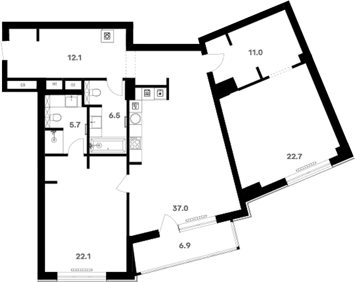Свободная планировка RIVER HOUSE Щелково