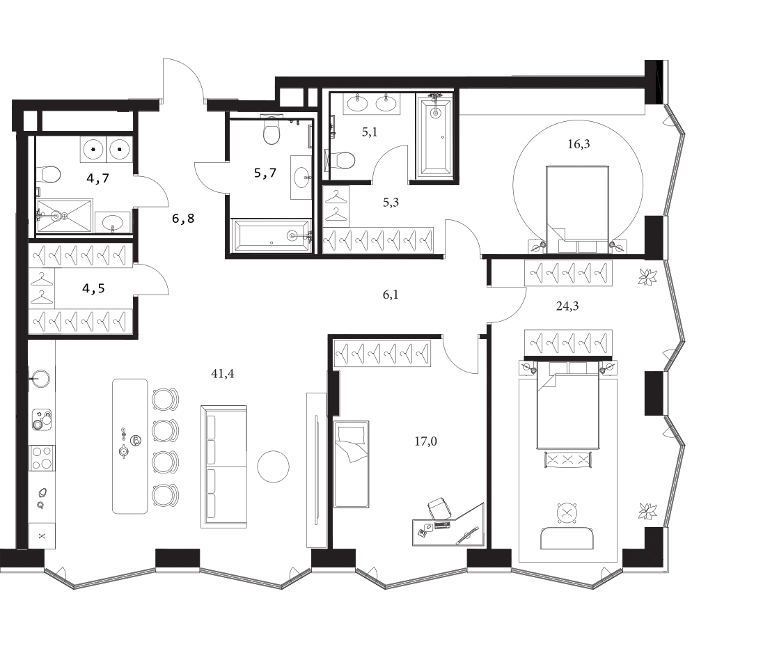 4-комн. A. Residence