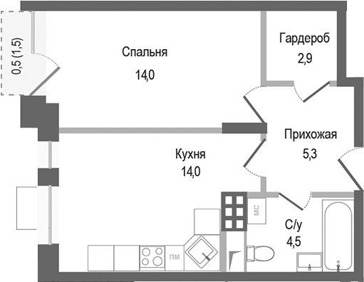 1-комн. Киноквартал