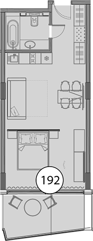 Студия, 51.4 м², 8/9 этаж, ЖК «Гостиничный комплекс Поляна Пик»