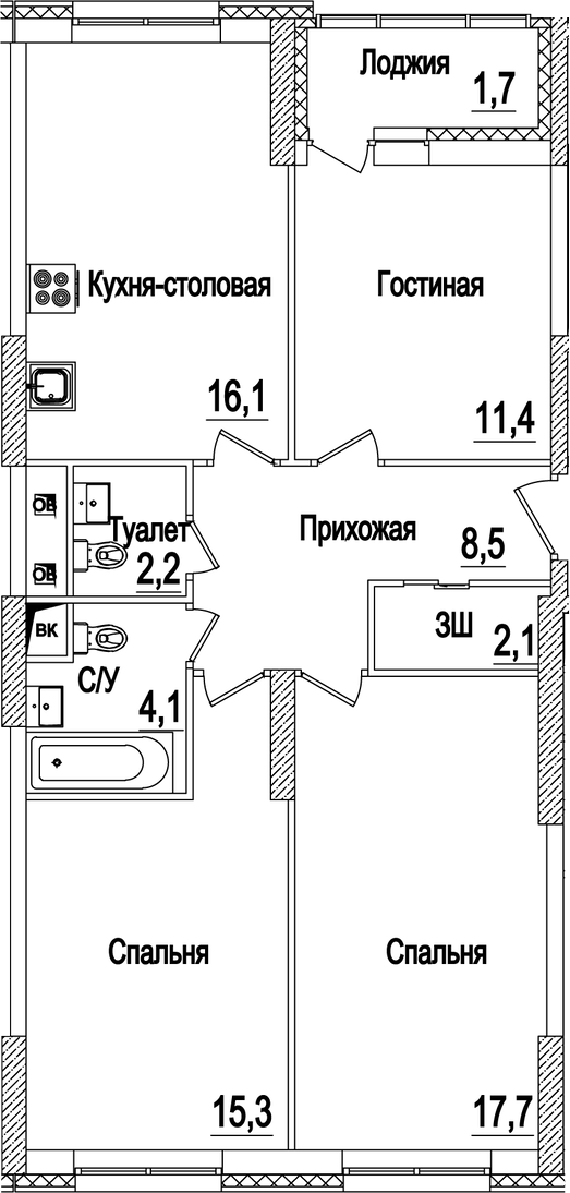4-комн. Рассказово