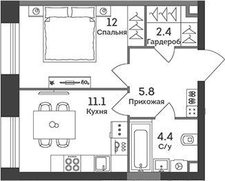 1-комн. ЭРА